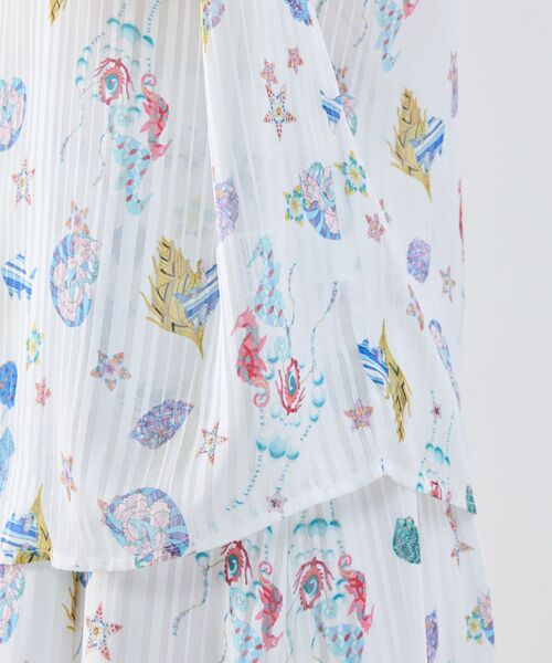 NARACAMICIE / ナラカミーチェ シャツ・ブラウス | 【NARACAMICIE】GENIUS SEA柄ボウタイ半袖ブラウス | 詳細9