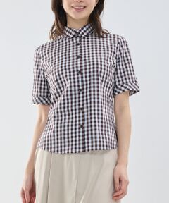 NARACAMICIE / ナラカミーチェ シャツ・ブラウス | 【NARACAMICIE】ギンガムチェック半袖シャツ