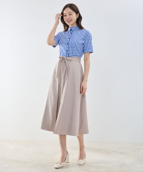 NARACAMICIE / ナラカミーチェ シャツ・ブラウス | 【NARACAMICIE】ギンガムチェック半袖シャツ | 詳細14