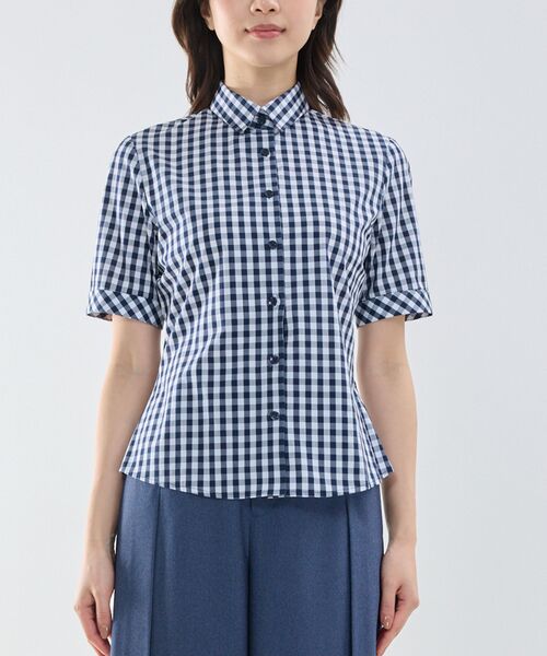 NARACAMICIE / ナラカミーチェ シャツ・ブラウス | 【NARACAMICIE】ギンガムチェック半袖シャツ | 詳細4