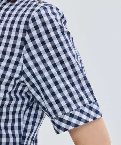NARACAMICIE / ナラカミーチェ シャツ・ブラウス | 【NARACAMICIE】ギンガムチェック半袖シャツ | 詳細9
