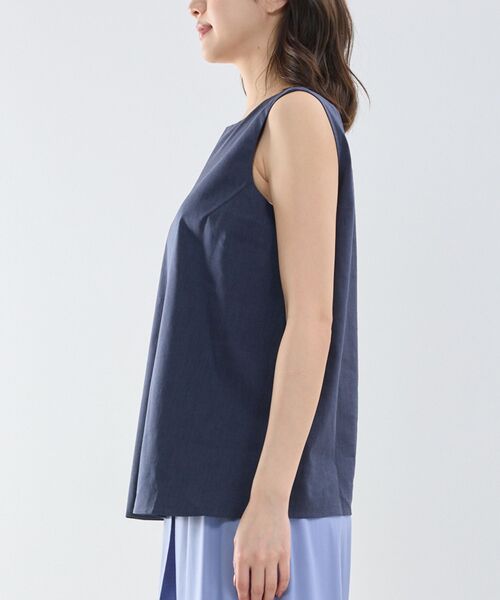 NARACAMICIE / ナラカミーチェ シャツ・ブラウス | 【NARACAMICIE】ポリ麻ノースリーブ | 詳細2