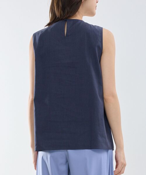 NARACAMICIE / ナラカミーチェ シャツ・ブラウス | 【NARACAMICIE】ポリ麻ノースリーブ | 詳細3