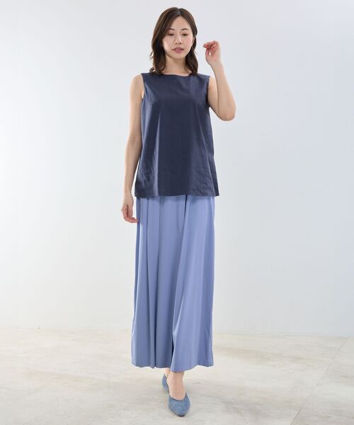 NARACAMICIE / ナラカミーチェ シャツ・ブラウス | 【NARACAMICIE】ポリ麻ノースリーブ | 詳細7