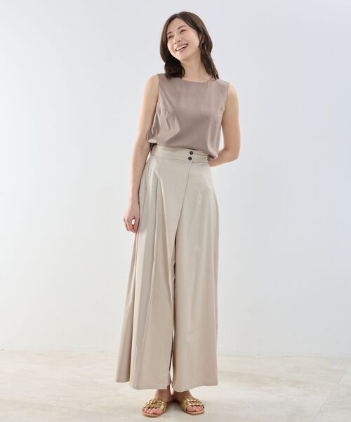 NARACAMICIE / ナラカミーチェ シャツ・ブラウス | 【NARACAMICIE】ポリ麻ノースリーブ | 詳細8