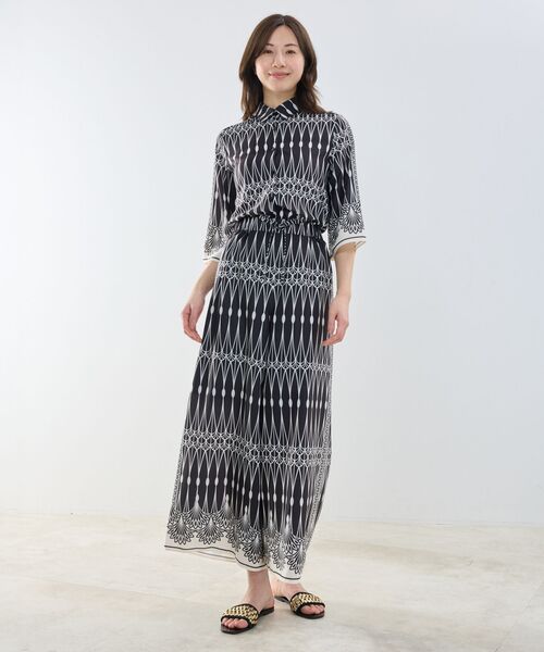 NARACAMICIE / ナラカミーチェ その他パンツ | 【NARACAMICIE】ライン幾何柄パンツ | 詳細7