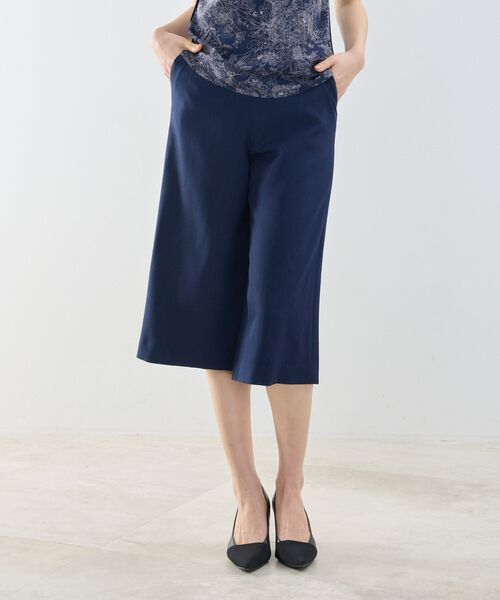 NARACAMICIE / ナラカミーチェ その他パンツ | 【NARACAMICIE】ワイドクロップドパンツ(ネイビー)