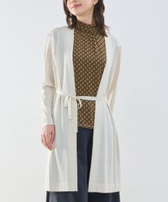 NARACAMICIE / ナラカミーチェ ニット・セーター | 【NARACAMICIE】布帛ドッキングロングカーディガン