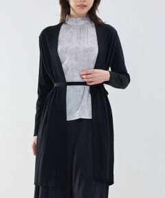 NARACAMICIE / ナラカミーチェ ニット・セーター | 【NARACAMICIE】布帛ドッキングロングカーディガン