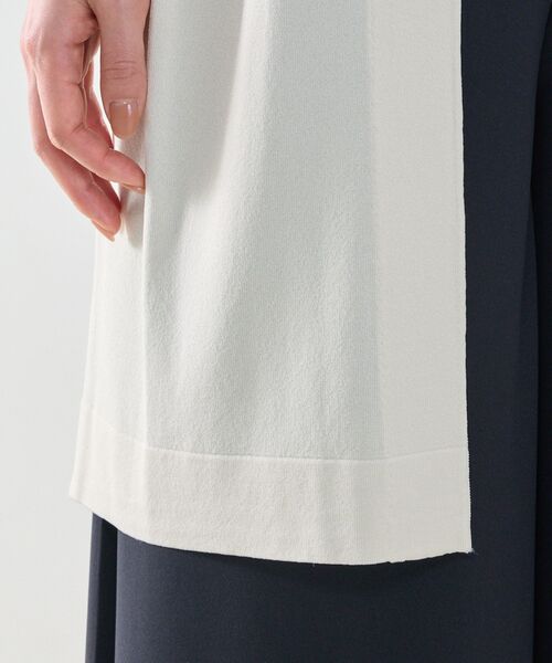 NARACAMICIE / ナラカミーチェ ニット・セーター | 【NARACAMICIE】布帛ドッキングロングカーディガン | 詳細10