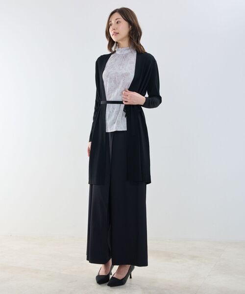 NARACAMICIE / ナラカミーチェ ニット・セーター | 【NARACAMICIE】布帛ドッキングロングカーディガン | 詳細15
