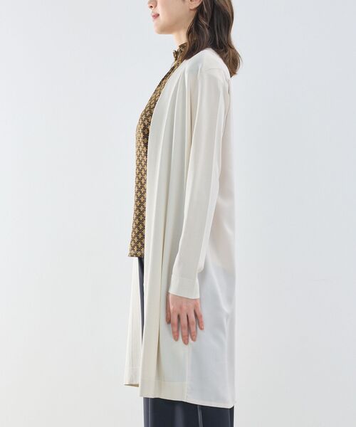 NARACAMICIE / ナラカミーチェ ニット・セーター | 【NARACAMICIE】布帛ドッキングロングカーディガン | 詳細5