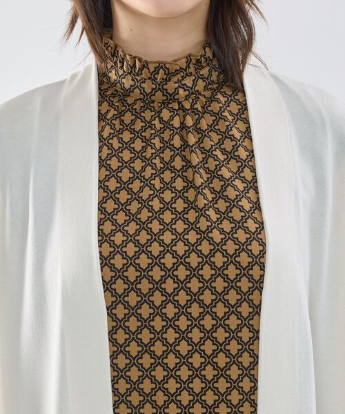 NARACAMICIE / ナラカミーチェ ニット・セーター | 【NARACAMICIE】布帛ドッキングロングカーディガン | 詳細7