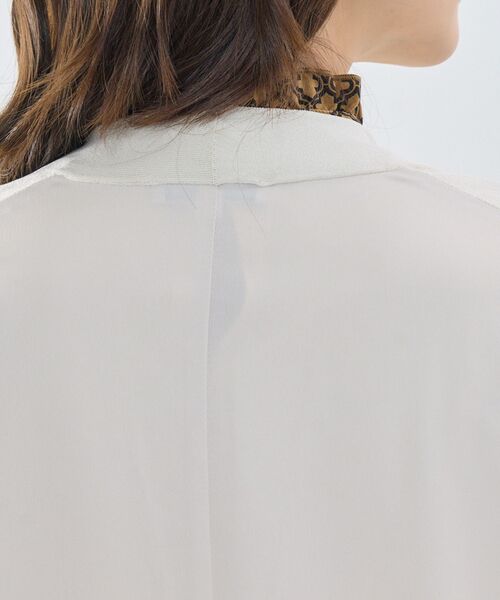 NARACAMICIE / ナラカミーチェ ニット・セーター | 【NARACAMICIE】布帛ドッキングロングカーディガン | 詳細8