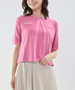 NARACAMICIE / ナラカミーチェ カーディガン・ボレロ | 【NARACAMICIE】調温五分袖クルーネックカーディガン