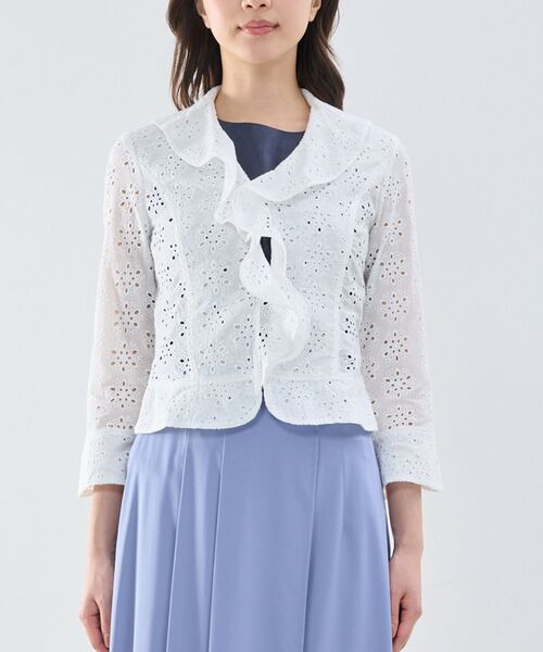NARACAMICIE / ナラカミーチェ テーラードジャケット | 【NARACAMICIE】アイレットレース長袖ジャケット | 詳細1