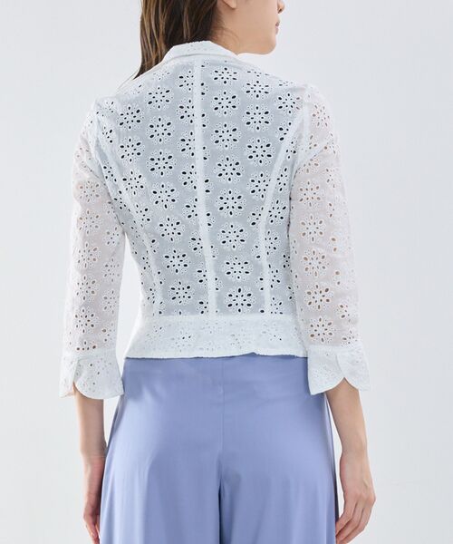NARACAMICIE / ナラカミーチェ テーラードジャケット | 【NARACAMICIE】アイレットレース長袖ジャケット | 詳細3