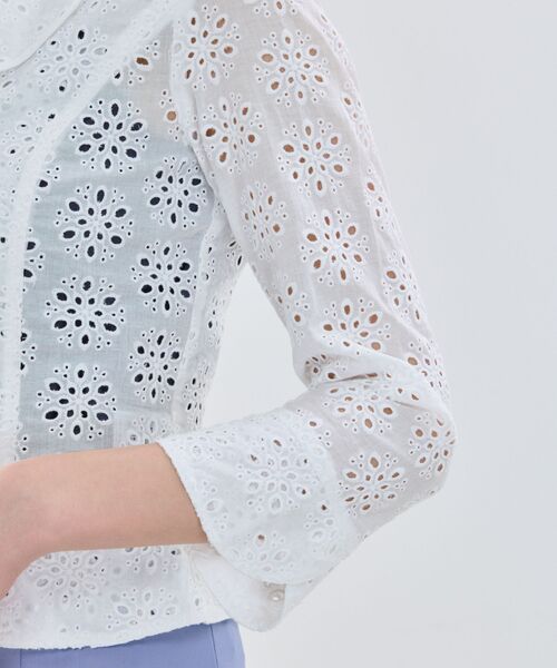 NARACAMICIE / ナラカミーチェ テーラードジャケット | 【NARACAMICIE】アイレットレース長袖ジャケット | 詳細7