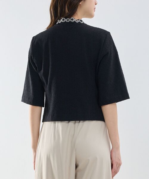 NARACAMICIE / ナラカミーチェ テーラードジャケット | 【NARACAMICIE】シュリンクジャガード六分袖ジャケット | 詳細3