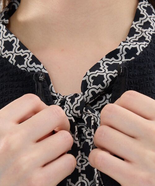 NARACAMICIE / ナラカミーチェ テーラードジャケット | 【NARACAMICIE】シュリンクジャガード六分袖ジャケット | 詳細6