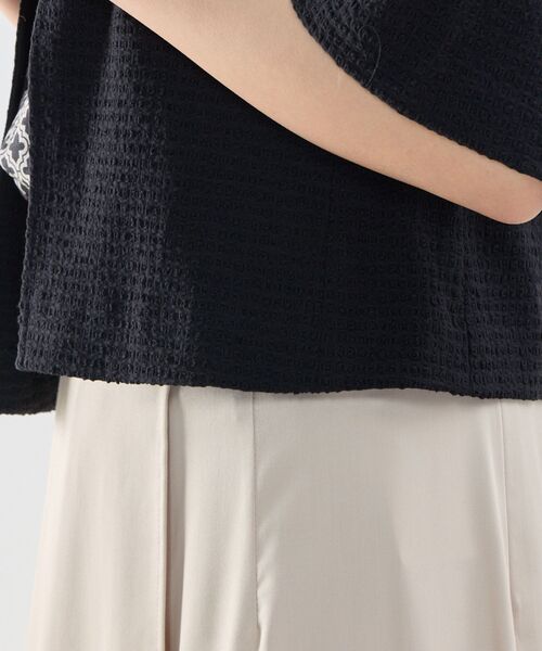 NARACAMICIE / ナラカミーチェ テーラードジャケット | 【NARACAMICIE】シュリンクジャガード六分袖ジャケット | 詳細8