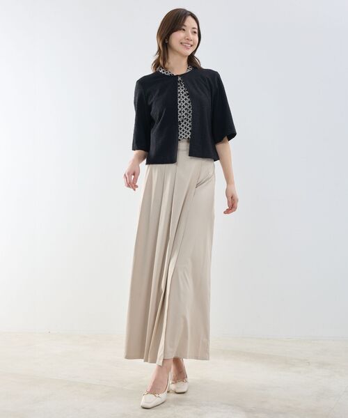 NARACAMICIE / ナラカミーチェ テーラードジャケット | 【NARACAMICIE】シュリンクジャガード六分袖ジャケット | 詳細9