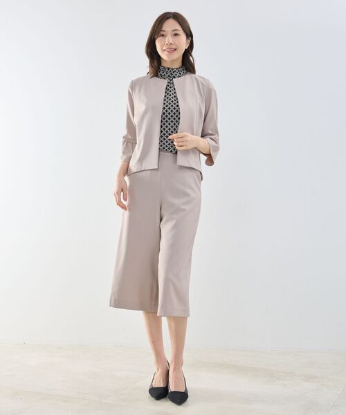 NARACAMICIE / ナラカミーチェ ノーカラージャケット | 【NARACAMICIE】袖フリルノーカラージャケット | 詳細1