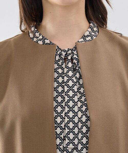 NARACAMICIE / ナラカミーチェ ノーカラージャケット | 【NARACAMICIE】袖フリルノーカラージャケット | 詳細9