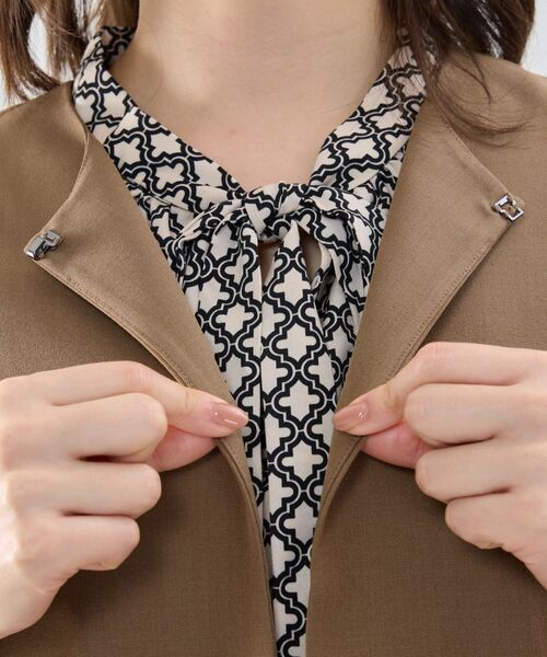 NARACAMICIE / ナラカミーチェ ノーカラージャケット | 【NARACAMICIE】袖フリルノーカラージャケット | 詳細11