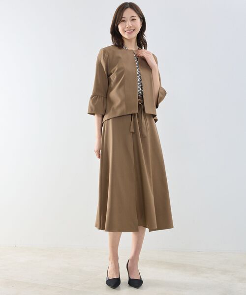 NARACAMICIE / ナラカミーチェ ノーカラージャケット | 【NARACAMICIE】袖フリルノーカラージャケット | 詳細14