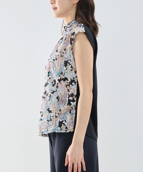 NARACAMICIE / ナラカミーチェ カットソー | 【NARACAMICIE】ペイズリージャガードコンビハイネックトップス | 詳細4