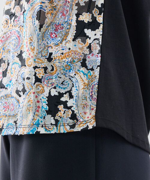 NARACAMICIE / ナラカミーチェ カットソー | 【NARACAMICIE】ペイズリージャガードコンビハイネックトップス | 詳細9