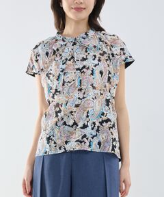 NARACAMICIE / ナラカミーチェ カットソー | 【NARACAMICIE】ペイズリージャガードコンビリボントップス