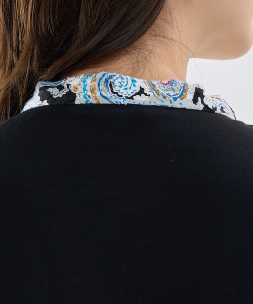 NARACAMICIE / ナラカミーチェ カットソー | 【NARACAMICIE】ペイズリージャガードコンビリボントップス | 詳細8