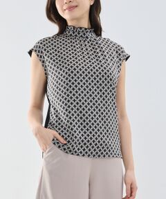 NARACAMICIE / ナラカミーチェ カットソー | 【NARACAMICIE】モロッカンプリントコンビハイネックトップス