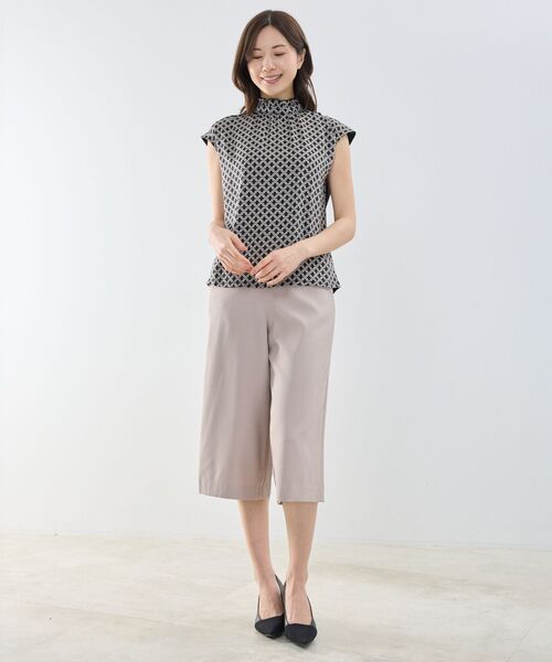 NARACAMICIE / ナラカミーチェ カットソー | 【NARACAMICIE】モロッカンプリントコンビハイネックトップス | 詳細13