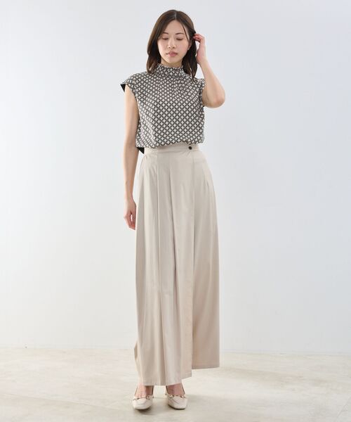 NARACAMICIE / ナラカミーチェ カットソー | 【NARACAMICIE】モロッカンプリントコンビハイネックトップス | 詳細14