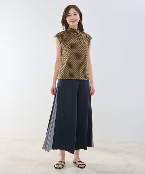 NARACAMICIE / ナラカミーチェ カットソー | 【NARACAMICIE】モロッカンプリントコンビハイネックトップス | 詳細15