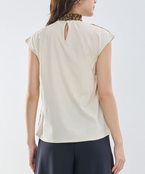 NARACAMICIE / ナラカミーチェ カットソー | 【NARACAMICIE】モロッカンプリントコンビハイネックトップス | 詳細6