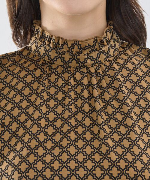 NARACAMICIE / ナラカミーチェ カットソー | 【NARACAMICIE】モロッカンプリントコンビハイネックトップス | 詳細7