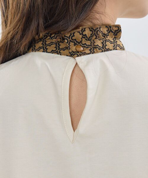 NARACAMICIE / ナラカミーチェ カットソー | 【NARACAMICIE】モロッカンプリントコンビハイネックトップス | 詳細8