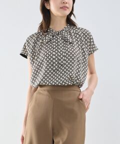 NARACAMICIE / ナラカミーチェ カットソー | 【NARACAMICIE】モロッカンプリントコンビリボントップス