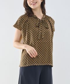 NARACAMICIE / ナラカミーチェ カットソー | 【NARACAMICIE】モロッカンプリントコンビリボントップス