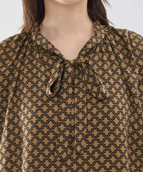 NARACAMICIE / ナラカミーチェ カットソー | 【NARACAMICIE】モロッカンプリントコンビリボントップス | 詳細7