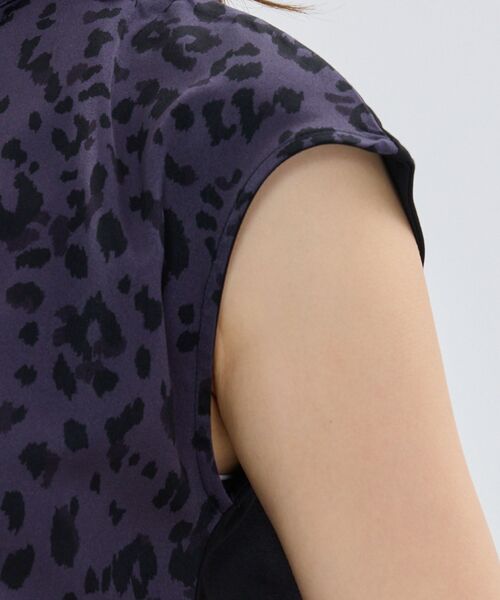 NARACAMICIE / ナラカミーチェ カットソー | 【NARACAMICIE】アニマルプリントコンビハイネックトップス | 詳細8