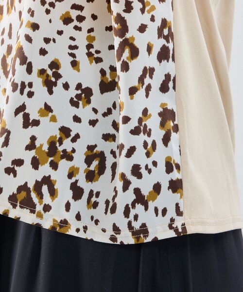 NARACAMICIE / ナラカミーチェ カットソー | 【NARACAMICIE】アニマルプリントコンビリボントップス | 詳細10