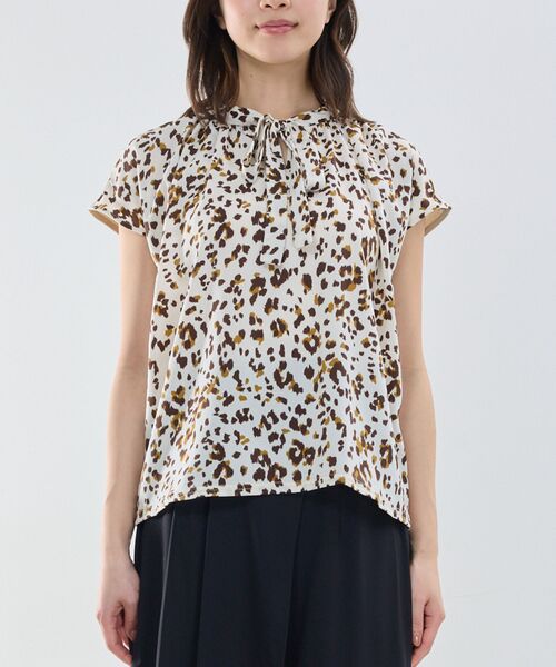 NARACAMICIE / ナラカミーチェ カットソー | 【NARACAMICIE】アニマルプリントコンビリボントップス | 詳細3