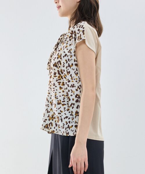 NARACAMICIE / ナラカミーチェ カットソー | 【NARACAMICIE】アニマルプリントコンビリボントップス | 詳細4