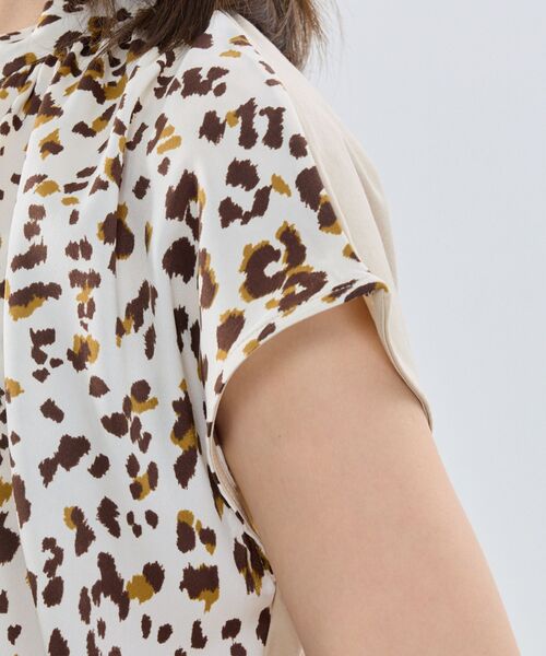 NARACAMICIE / ナラカミーチェ カットソー | 【NARACAMICIE】アニマルプリントコンビリボントップス | 詳細9