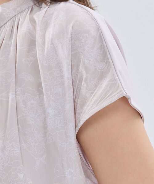 NARACAMICIE / ナラカミーチェ カットソー | 【NARACAMICIE】ラインフラワープリントコンビリボントップス | 詳細10